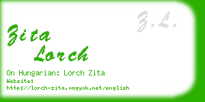 zita lorch business card